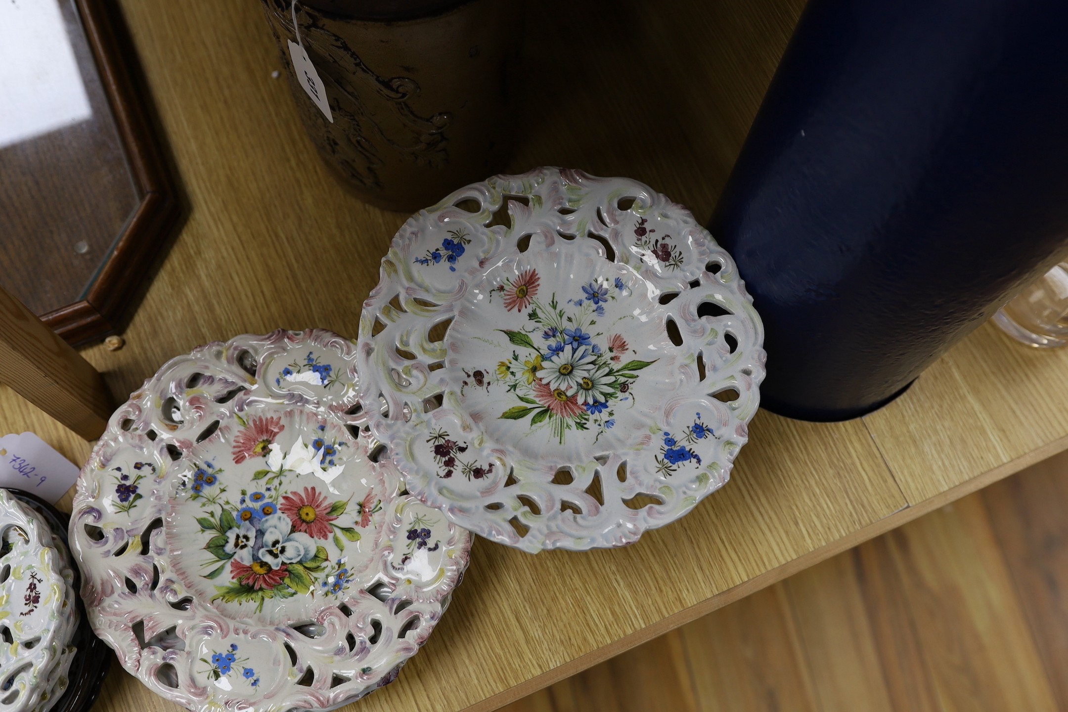 A Nove Italian maiolica part dessert set etc.